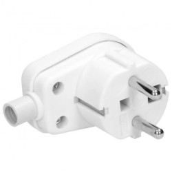 Wtyczka kątowa, Uni-schuko, rozbieralna OR-AE-13182 (biała)