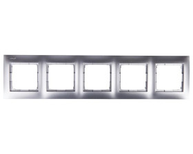 Simon 54 Premium Ramka pięciokrotna srebrny mat /do karton-gips/ DRK5/43