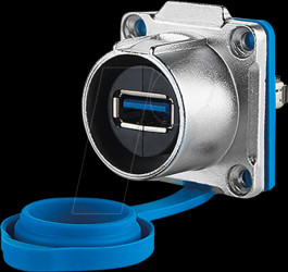 IC01-24U302 Connector - USB 3.0 feed-through coupling, IP65/67