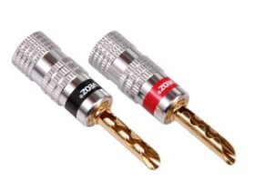 Wtyk głośnikowy banan na kabel VEOZ GOLD Hi-END