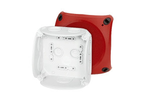 Puszka odgałęźna 104x104x70 bez zacisków IP66 czerwona DK 0400 R 62000037
