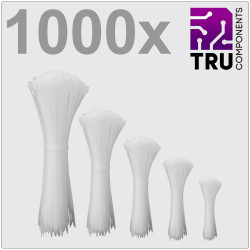 TruComponents 40622 Cable tie 3.6mm Wh UV-proof 1000 pc(s)