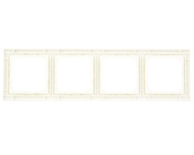 AS Ramka poczwórna do łączników IP44 ecru RH-4G/27