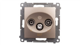 Simon 54 Gniazdo Antenowe Rd/Tv/Sat Końcowe Złoty Mat Dask.01/44