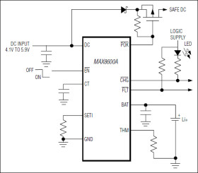 Single-Input 1-Cell Li+ Charger with OVP Protection and Programmable Charge Timer