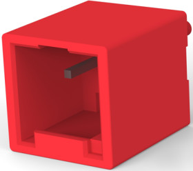 Pin header, 2 pole, pitch 2.5 mm, straight, red, 2-1971798-3