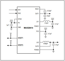 2.2MHz Sync Boost and Step-Down Converters