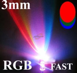 DIODA LED fi 3mm RGB SZYBKO ZMIENIAJĄCA KOLORY