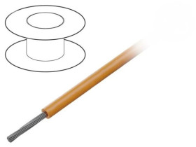 3071-OR005 Przewód na rolce 30,5m linka Cu 22AWG PVC pomarańczowy 600V