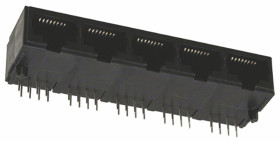 Złącze RJ45 Żeński Złącze RJ45 Montaż na płytce drukowanej Cat3 TE Connectivity, 90° 8-żyłowe