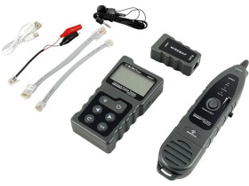 Wszechstronny tester kabli sieciowych z funkcjami PoE, śledzenia, pomiaru długości i testowania ciągłości z wyświetlaczem