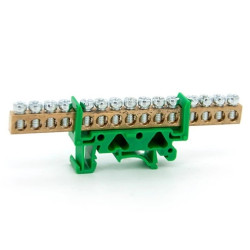 Listwa zaciskowa 15 - torowa mostek 15P zielona LZ-15G