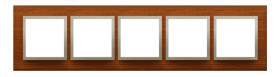 Simon 54 Nature Ramka pięciokrotna drewno ZŁOTY ORZECH DRN5/86