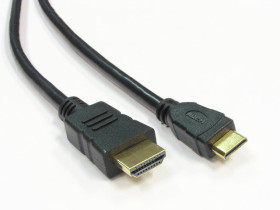 Kabel HDMI-miniHDMI 1m złocony