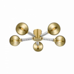 Lampa sufitowa pięcioramienna MIDA złota, szklane klosze na G9 - C0583-05C-2GHF Zuma Line