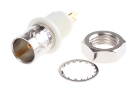 Złącze koncentryczne Montaż na panelu Żeński 75Ω typ złącza Złącze BNC Lutowane