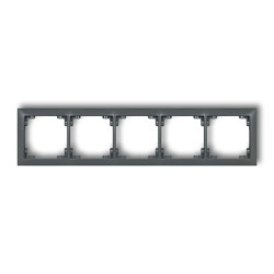 DECO Ramka uniwersalna pięciokrotna z tworzywa DECO Soft grafitowy mat 28DRSO-5