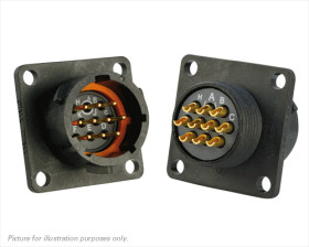 Złącze wielostykowe przemysłowe 10-pinowe Montaż na kołnierzu Wtyczka Souriau Sunbank by Eaton