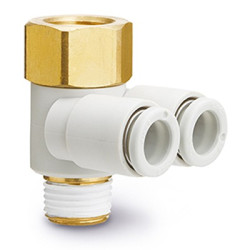 Złączka pneumatyczna 4 mm Rc 1/8 SMC Kolanko obejmujące 15 mm, męska