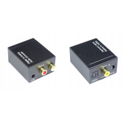 Konwerter sygnału AUDIO cyfra/analog (optyczne/RCA)+gn.Jack 3,5 - zasilany z USB / 06215