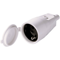 Martin Kaiser 552/gr Safety Mains Socket Grey IP44 250V Type F Bend Relief