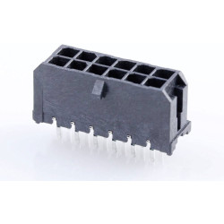 Molex 430451212 Micro-fit 3.0 Header 3mm Pitch 12 Pin Dual Row Black