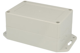 Obudowa; uniwersalna; ZP120.80.60UJH TM; ABS; 120mm; 80mm; 60mm; IP65; jasnoszary; z tulejkami mosiężnymi; uchwyty montażowe; he