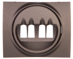 SISTENA LIFE Plakietka gniazda głośnikowego podwójnego choco 771225