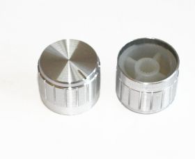 Gałka potencjometru GSL20 srebrna 20mm