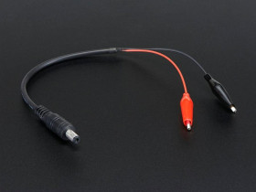 Adafruit 2.1mm DC Barrel Plug to Alligator Clips
