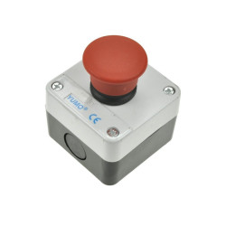 Przełącznik w obud.grz. LAY5B164 chwilowy przycisk bezp.czerwony
