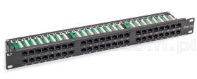 Patch panel, patchpanel, 48 porty UTP kat5e, IDC 110