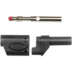 Mueller BU-3110410-0 Jack Plug Black Insulated Stackable 4mm Plug