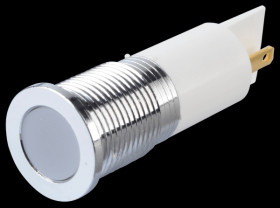 Q14F1CXXW12E Indicator LED, 12 V DC, 14 mm, FASTON, white/BrC