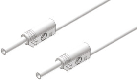 Przewód pomiarowy 2 mm 975695707, PVC, 10A, 1000V ac/dc, kolor: Biały, dł. 500mm, -15 → +70°C, Hirschmann Test &