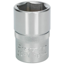 Sealey S1219 Walldrive Socket 19mm 1/2"sq Drive