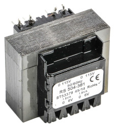 Transformator do druku 6V ac 115 V ac, 230 V ac 2 wyjścia THT 3VA