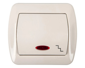 Simon Akord Łącznik schodowy z podświetleniem beżowy AW6L/12