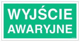 ZNAK - AC006 Wyjście awaryjne 20 x 10 cm TS - Płyta TD foto.