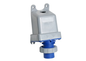 Złącze przemysłowe - zasilające 16A Wtyczka 250 V 2P+E Amphenol Industrial Niebieski Montaż ścienny IP67, IP69