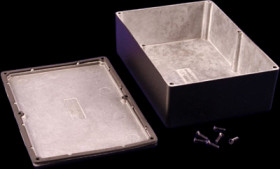 Aluminum die cast enclosure, (L x W x H) 171 x 121 x 51 mm, black (RAL 9005), IP66, 1550WEBK