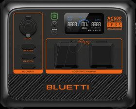P-AC60P-EU-GY-BL-010 Bluetti AC60P power station, 600 W, 504 Wh