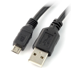 Przewód microUSB B - A - 1m