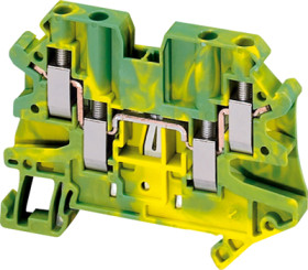 Ground terminal, 4 pole, 0.14-6.0 mm², clamping points: 4, green/yellow, screw connection, NSYTRV44PE