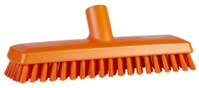 Szczotka do pokładu, dł. włosia: 24mm, Bardzo wysoka twardość, Pomarańczowy, Poliester, Polipropylen, Stal nierdzewna,