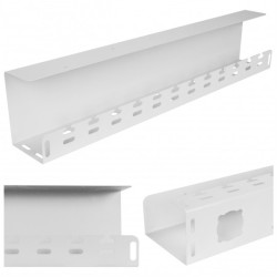 Organizator kabli sprzętowych podbiurkowy 590x110x46mm biały