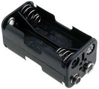 BAT4xR6-AK Koszyk na baterię z klipsem baterii 9V (6F22), wymiary: 30 x 56 x 28 mm