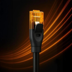 Qoltec Kabel Patchcord UTP CAT6 2 x RJ-45 High speed 1Gb/s Pozłacane styki 30m czarny