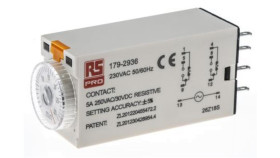 Przekaźnik Czasowy Zwłoczny Jednofunkcyjny 1 › 30Min Dpdt 2-Stykowy Dpdt 230V Ac