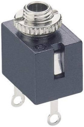 Gniazdo montażowe microjack Lumberg KLB 1, 2.5 mm, 2-pin, mono